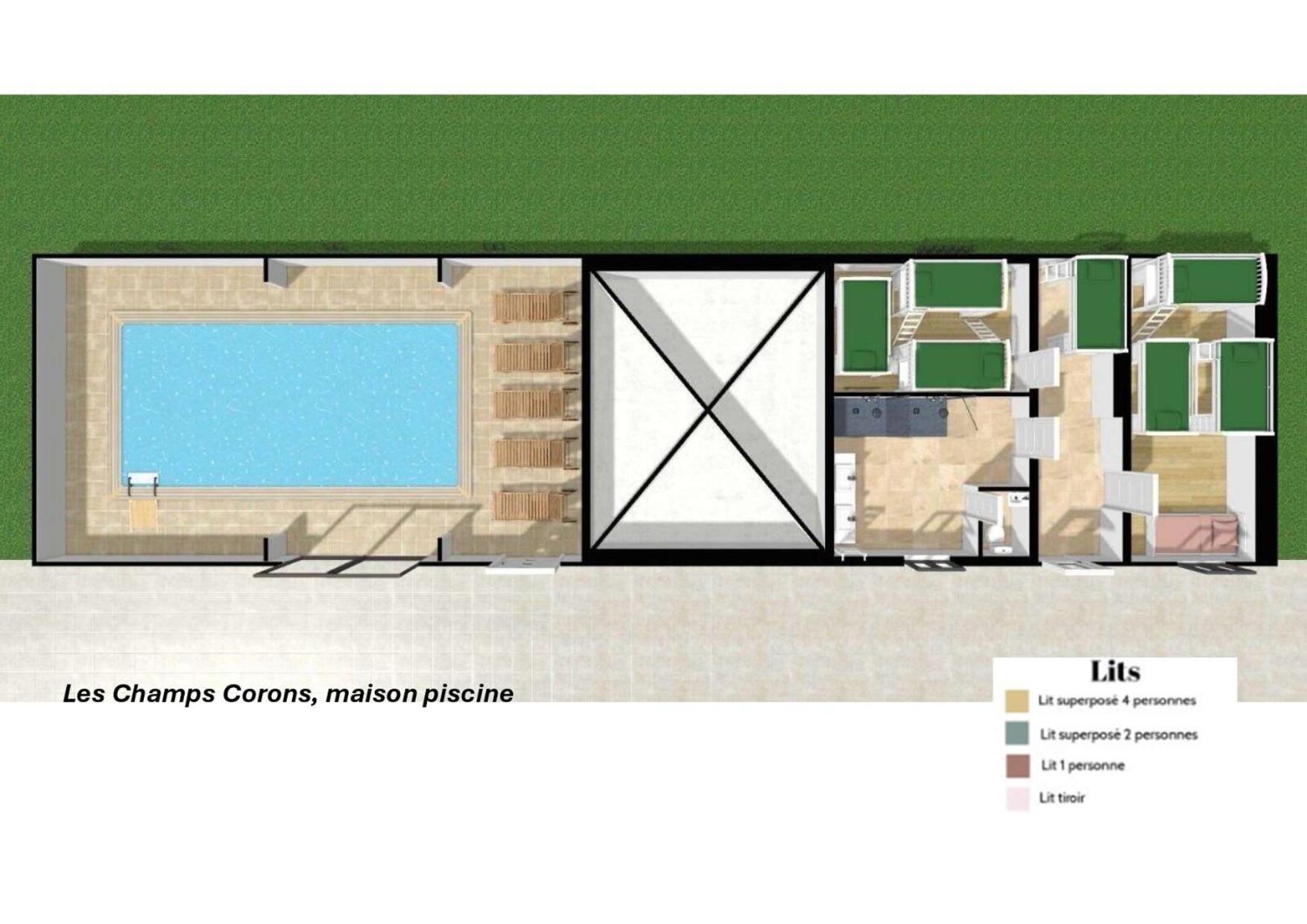 Crazy Villa Champs Corons 61 - Interior Heated Pool - 2H From Paris - 30P Les Menus Eksteriør billede
